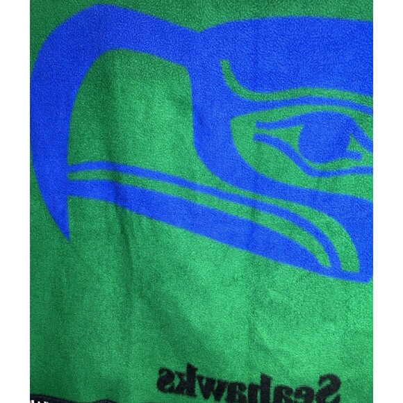 Vintage 90s Seattle Seahawks Biederlack Soft Stadium Throw Blanket NFL Retro USA - Picture 8 of 10